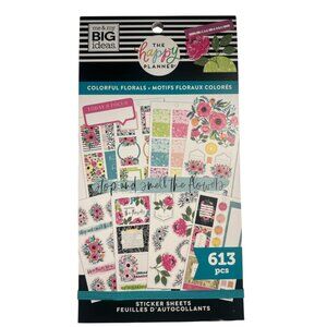 Happy Planner Colorful Florals Sticker Sheets